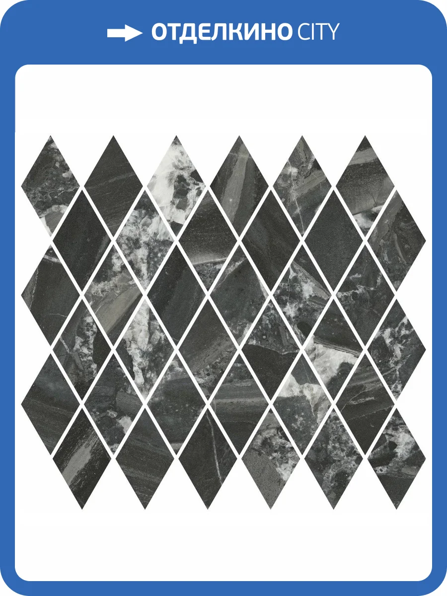Мозаика Kerama Marazzi Риальто T054/48007 Мозаичный Черный Глянцевый 35x37.5 фото 20