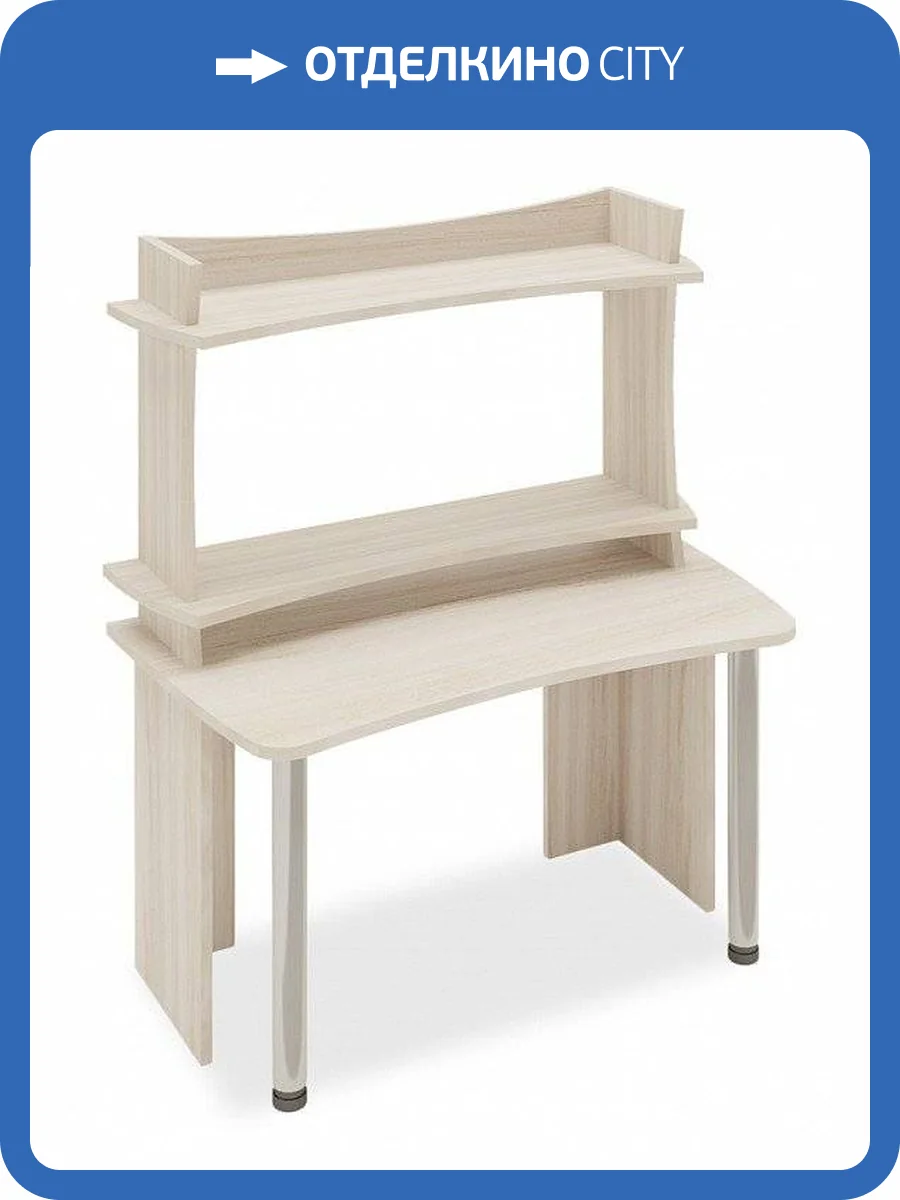 Стол офисный Merdes Домино Lite MER_SKL-Soft140-NKIL140-K-VL фото 3