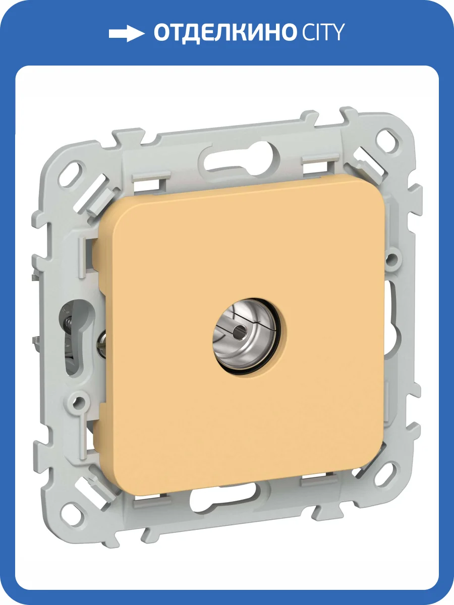 ТВ-розетка оконечная тип M IEK Flite FI-A13-O-K90 золотарник фото 2