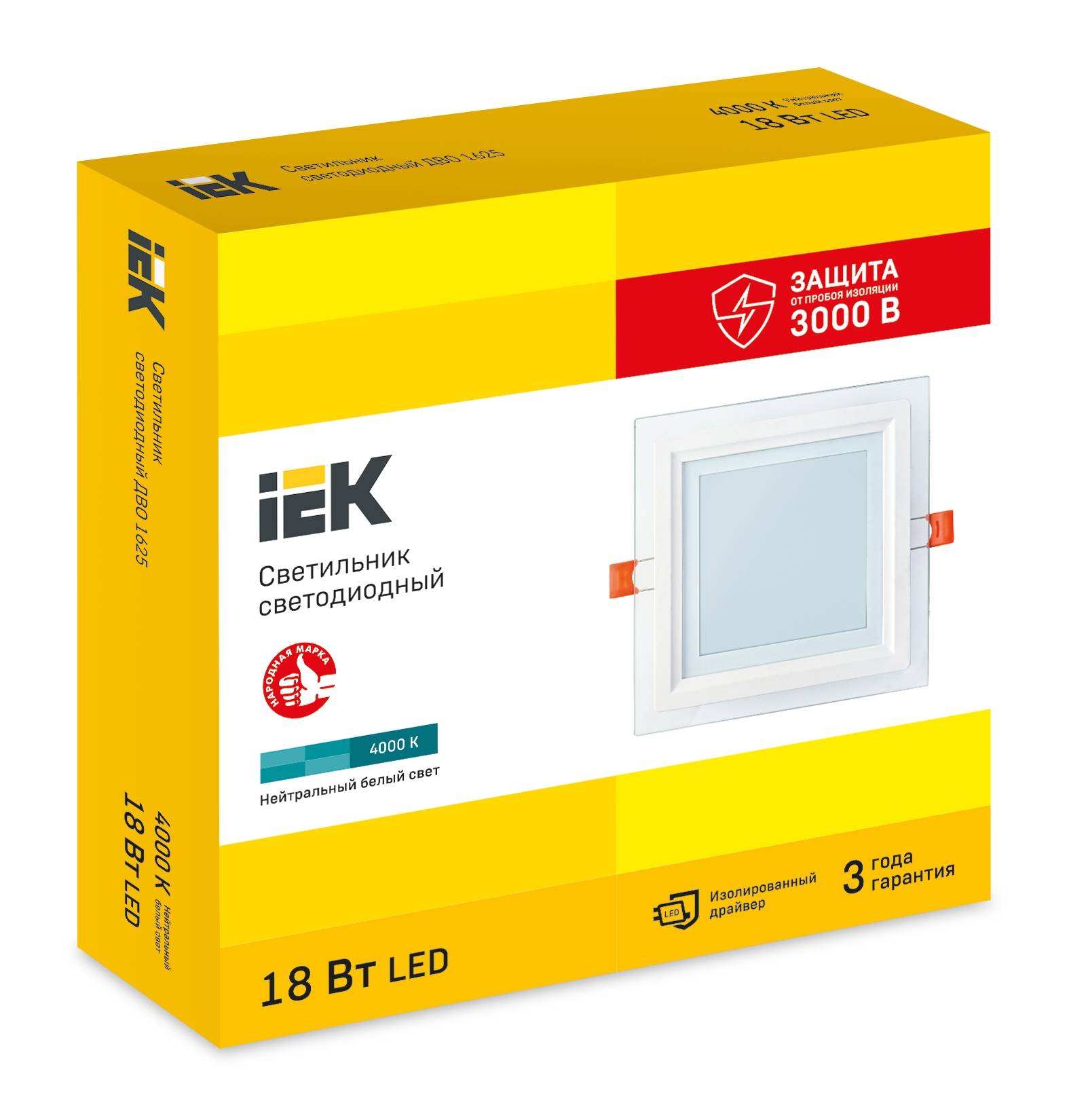 Встраиваемый точечный светодиодный светильник IEK ДВО 1625 LDVO0-1625-18-4000-K01 фото 6