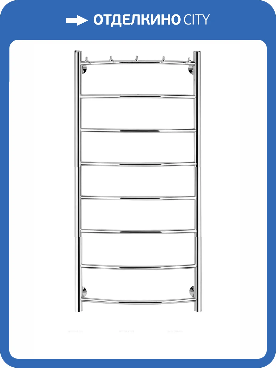 Полотенцесушитель водяной Secado Милан 4603777444679 1 К 100x60, хром, с комплектом подключения фото 3