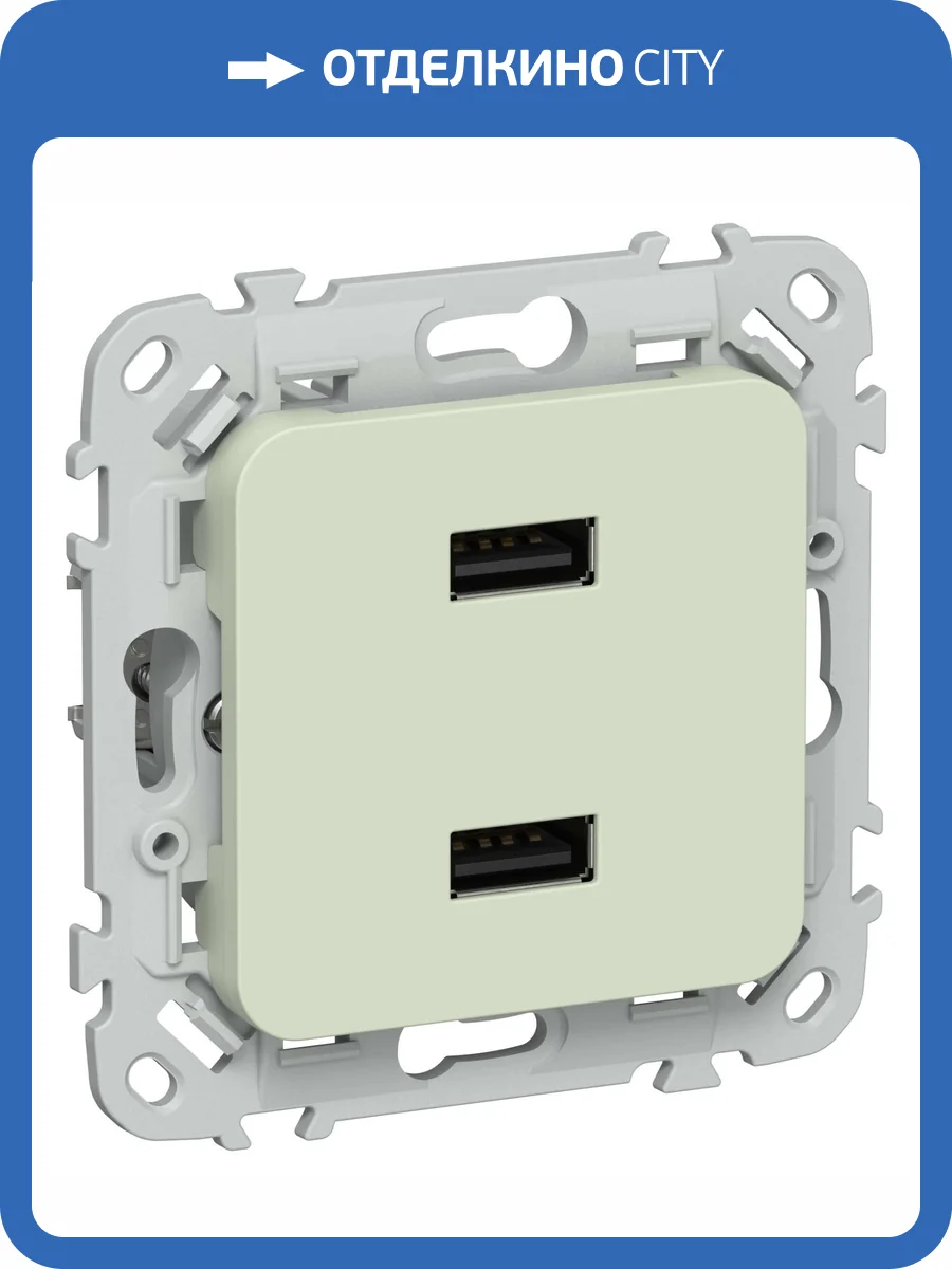 Розетка USB type A+A IEK Flite FI-U21-D31-K92 панг фото 2