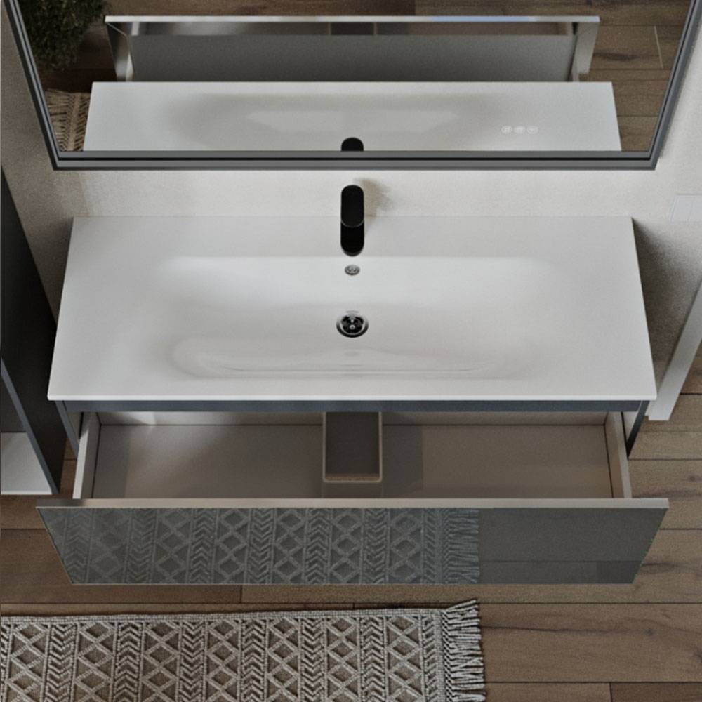 Тумба с раковиной Terminus Vega VEG101201701601OSL графит, 120x38 фото 2