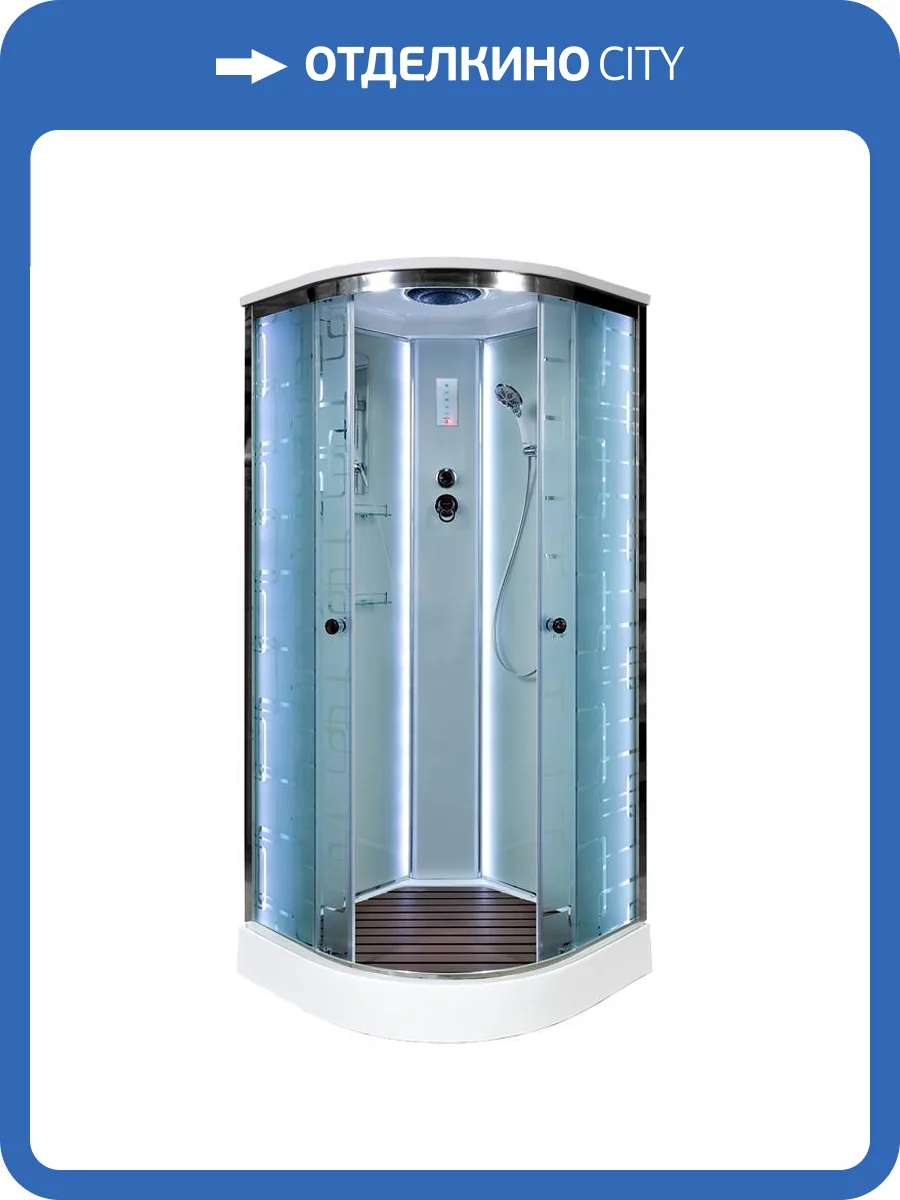 Душевая кабина AvaCan EM1590LED с подсветкой, 90x90x220 фото 14