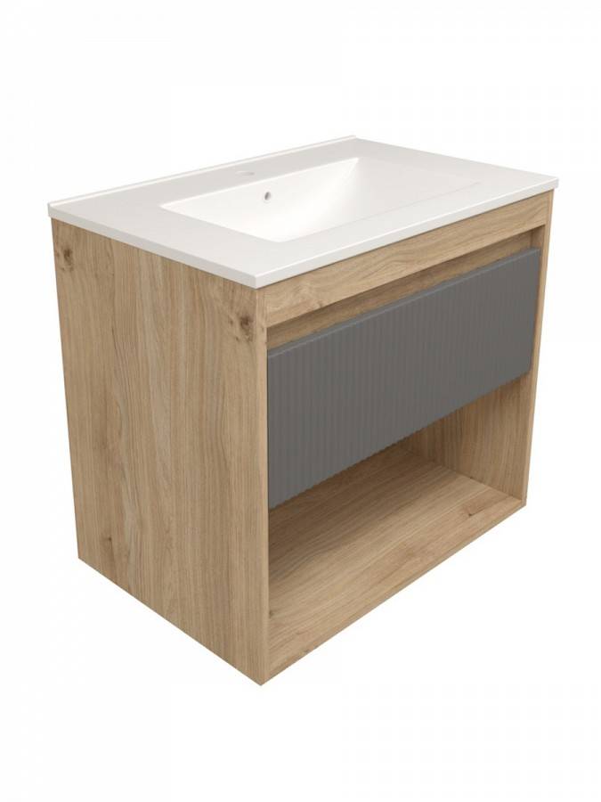 Фасад для тумбы Watersense Nancy W01752 графит, 70 см