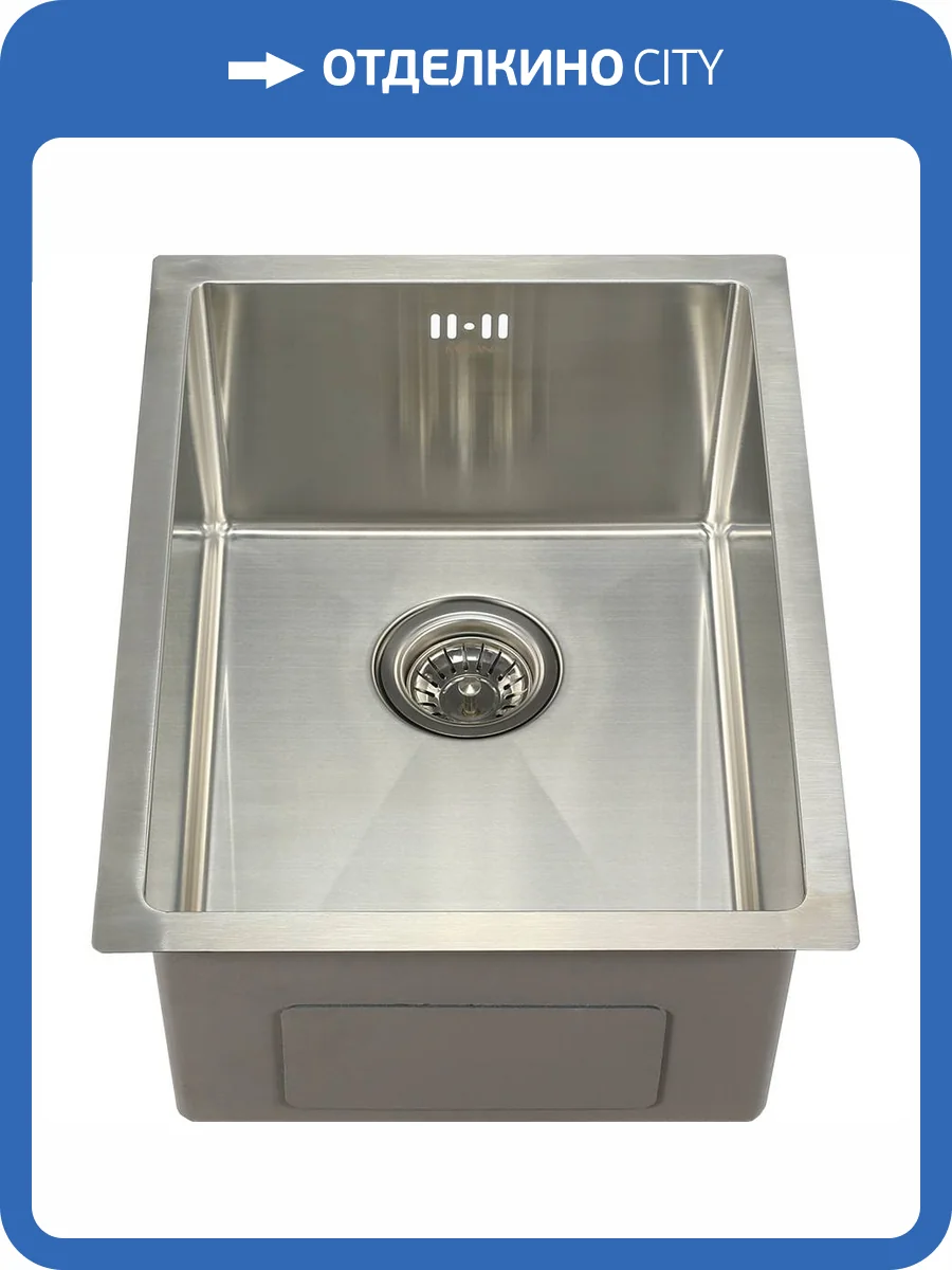 Мойка кухонная Melana ProfLine D5138H сатин врезная прямоугольная 510x380x220мм фото 2