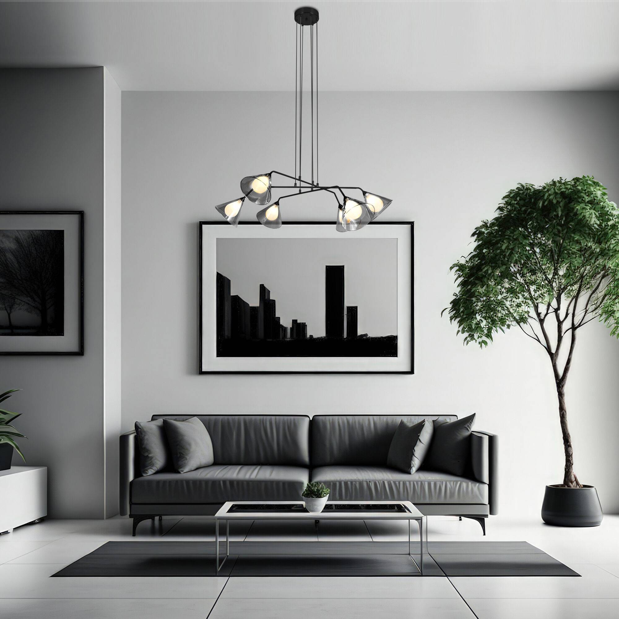 Подвесной светильник Eurosvet Enigma 70161/6 черный Smart фото 4