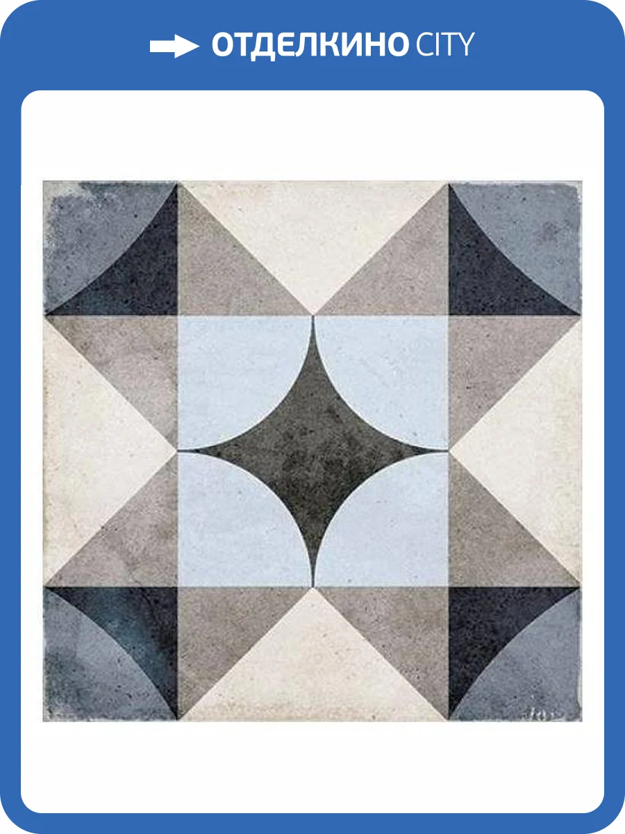 Керамогранит Equipe Art Nouveau 24410 Palais Blue 20x20 фото 2