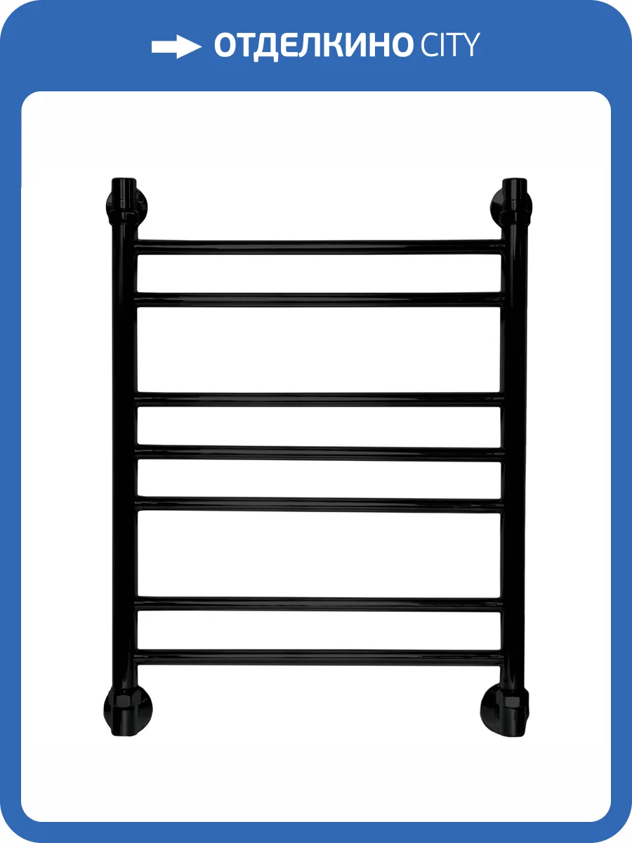 Полотенцесушитель водяной Ника Classic ЛП (Г2) 60/50, черный матовый фото 3