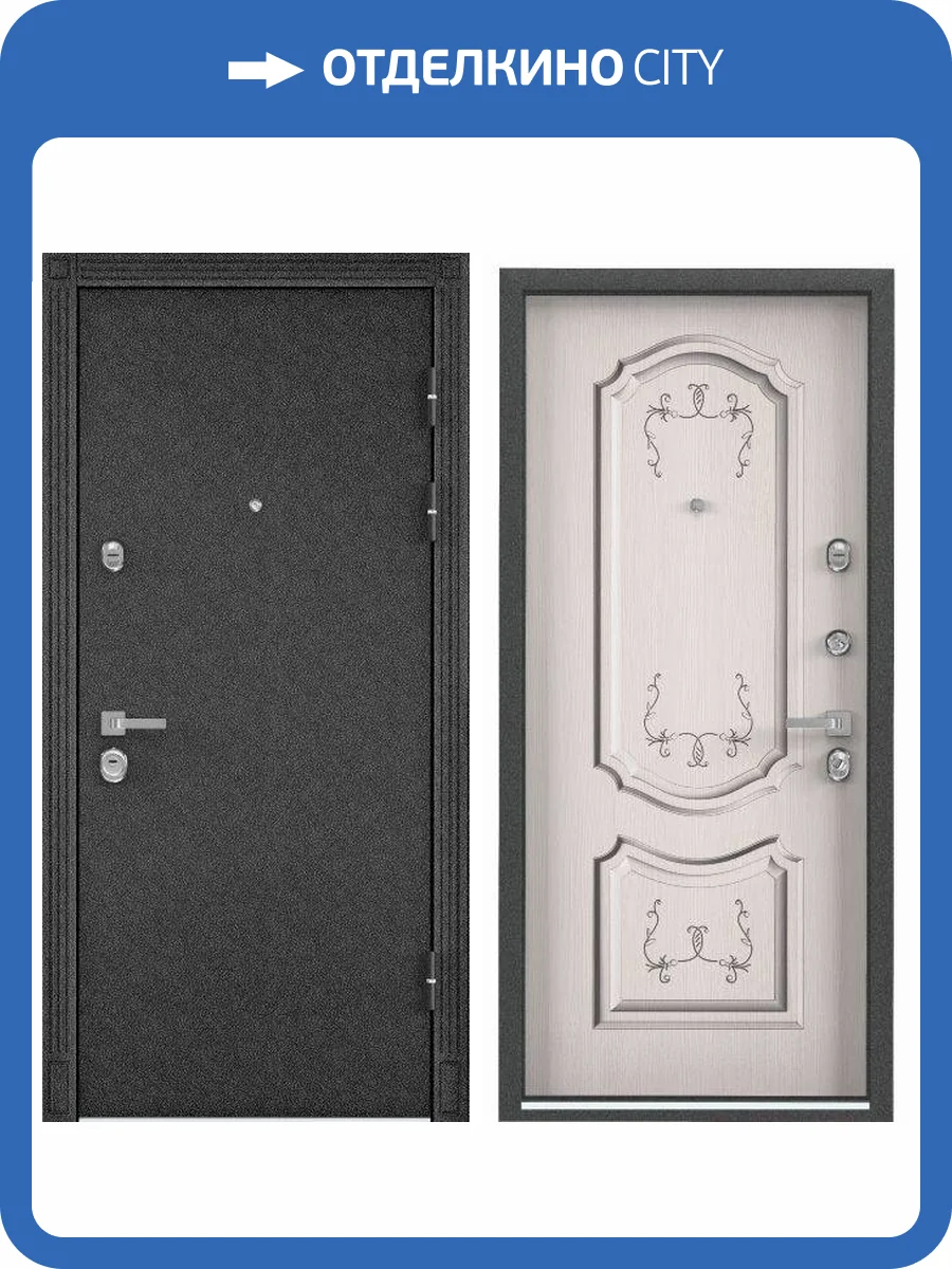 Входная стальная дверь Torex PROFESSOR-4+ 02 MP 10157 Черный шелк/Лиственница белая (арт. ПВХ Лиственница белая) 2000x880 фото 2