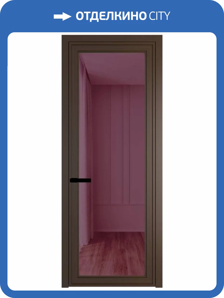 Межкомнатная дверь Profil Doors 1 AGP цвет профиля Деорэ, стекло безопасное 6 мм фиолетовое шпион 700x2000 фото 2