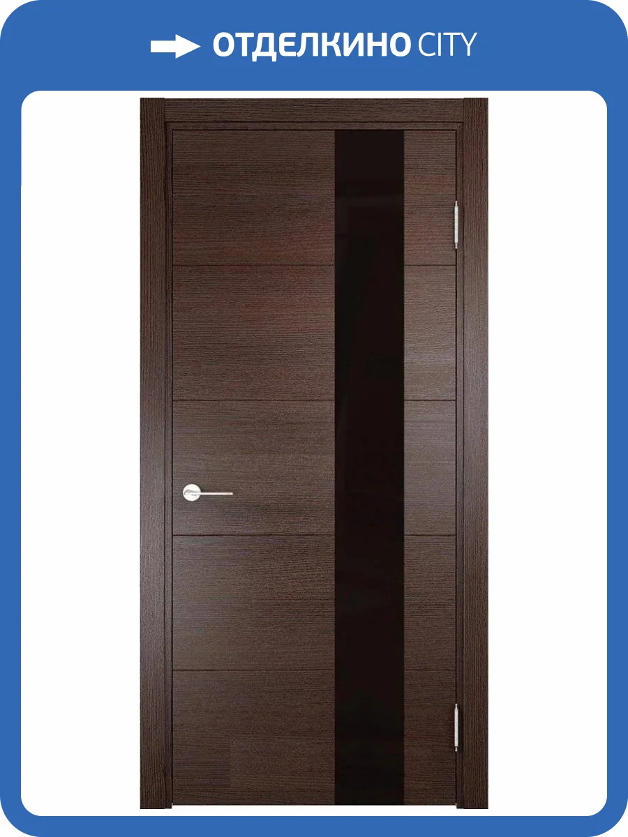 Межкомнатная дверь Verda Турин 13 AL, остеклённая, дуб графит вералинга со ст. черное 900x2000 фото 2