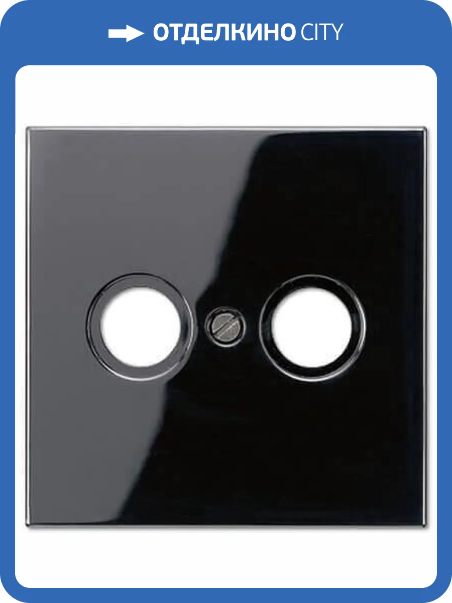 Накладка TV-FM розетки Jung LS 990 черная LS990TVSW фото 2