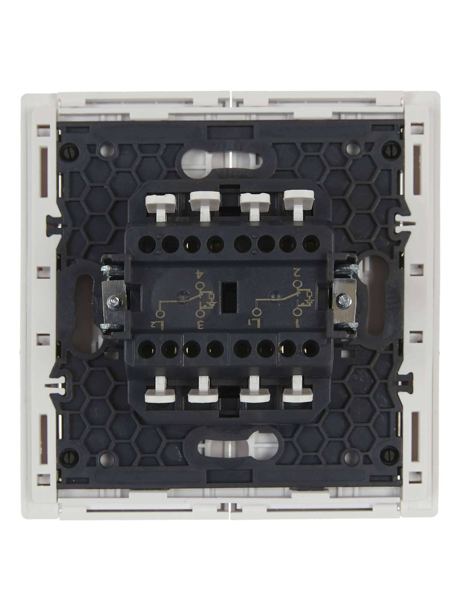 Выключатель 2-клавишный проходной IEK Forte&Piano FP-V22-1-10-1-K01 белый фото 2