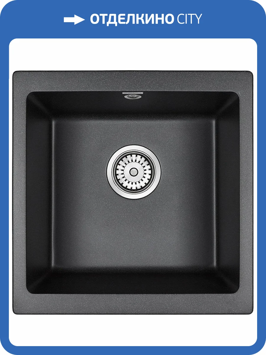 Мойка кухонная Paulmark Brilon PM104546-BL черный фото 4