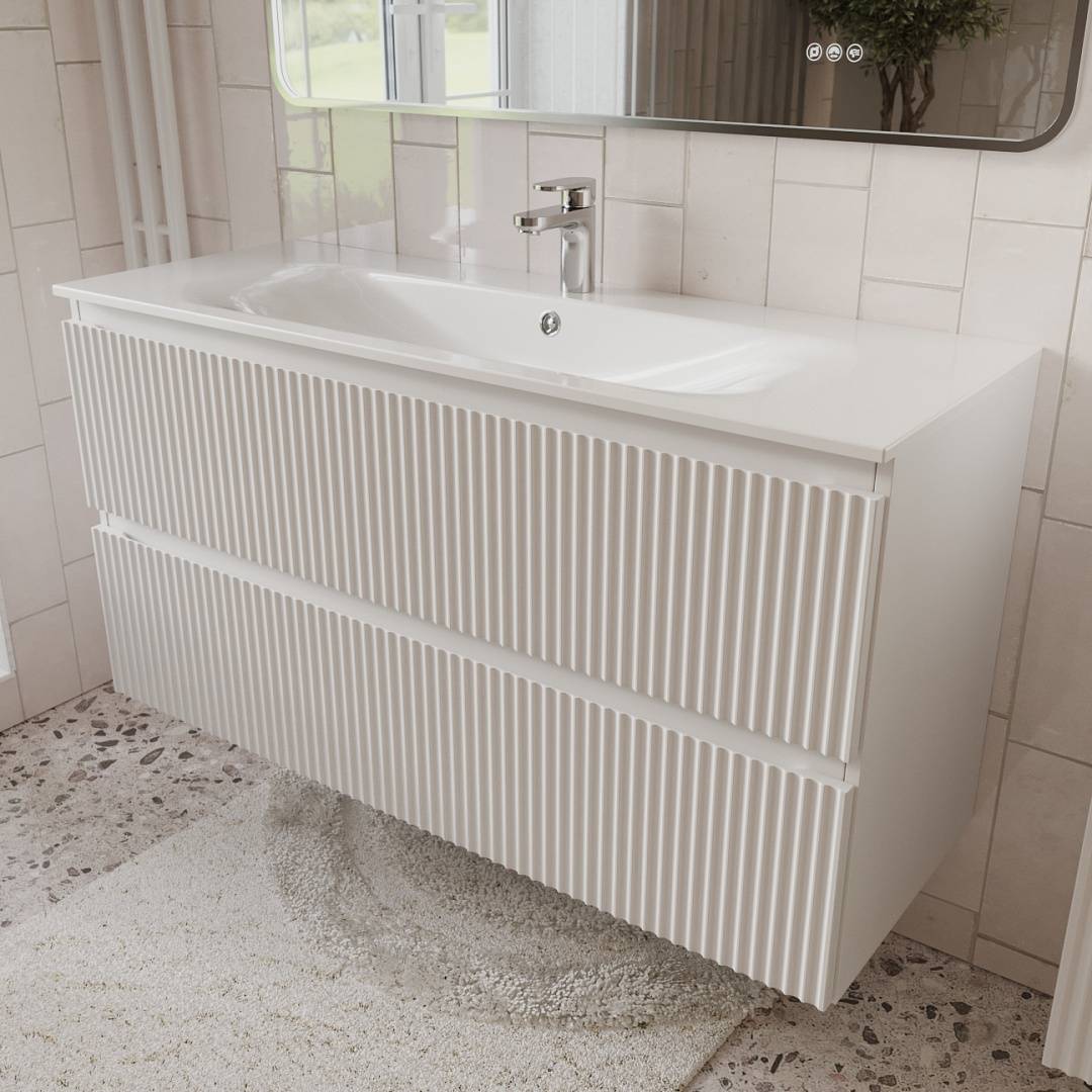 Тумба с раковиной Terminus Sicilia SIC101202900301O белый, 120x62