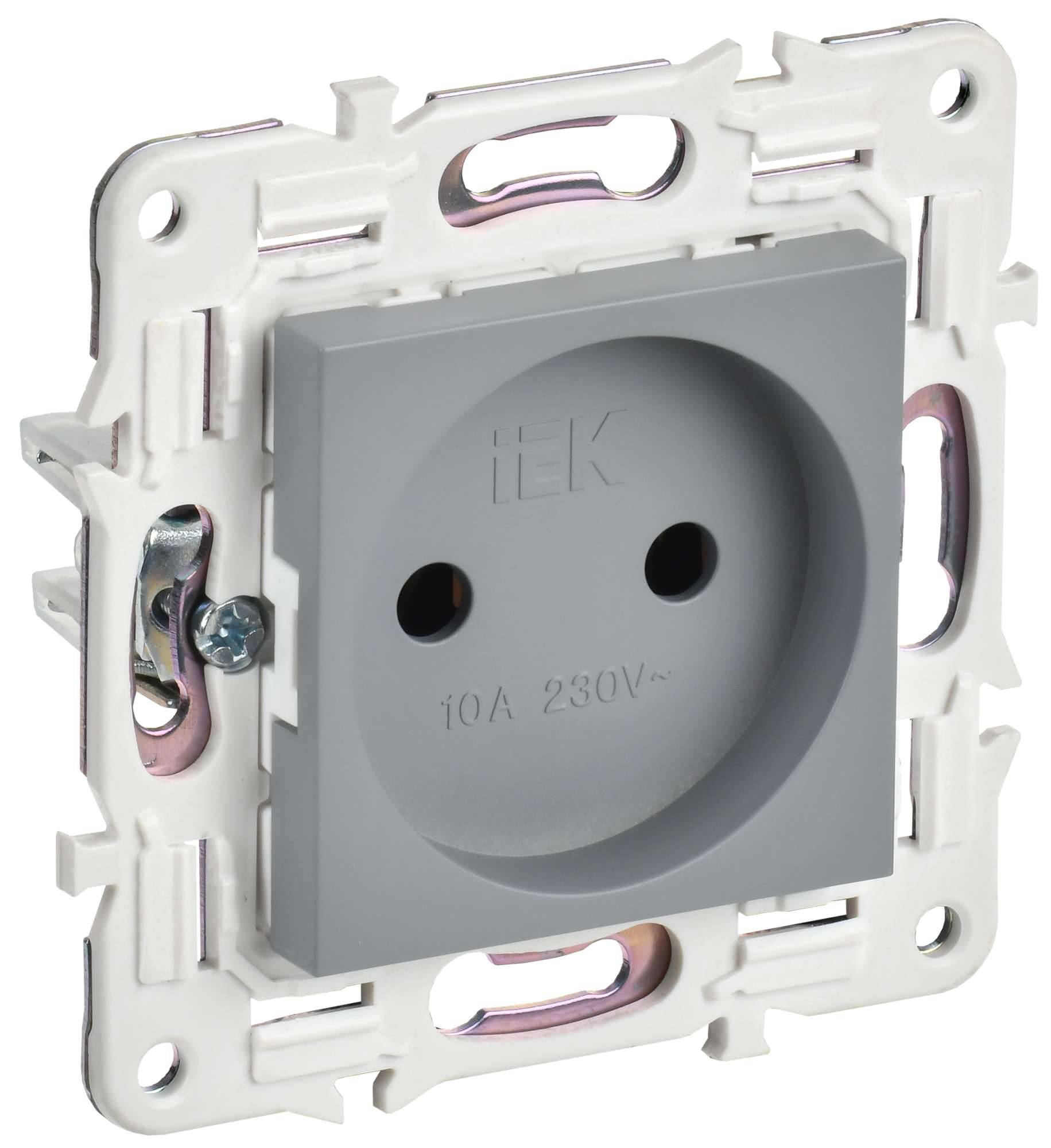 Розетка 1-местная IEK Skandy SK-R10-10-K03 серый