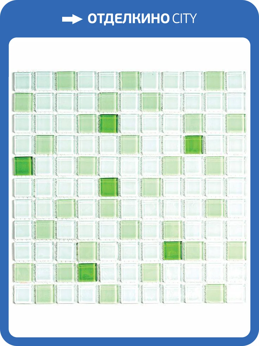 Мозаика Bonaparte Jump Green №7 (2.5x2.5) 30x30 фото 3