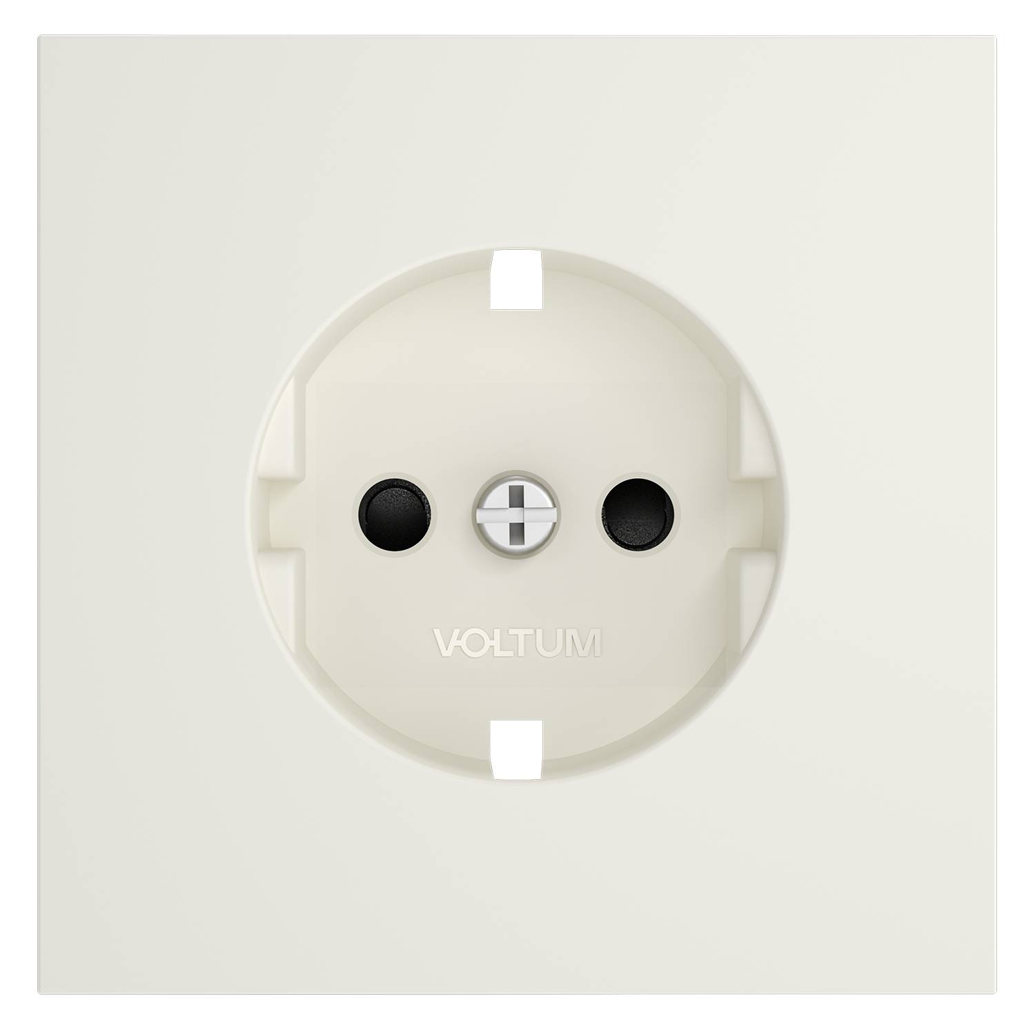 Лицевая панель для розетки с заземлением и шторками Voltum S70 VLS000713 хлопок фото 2