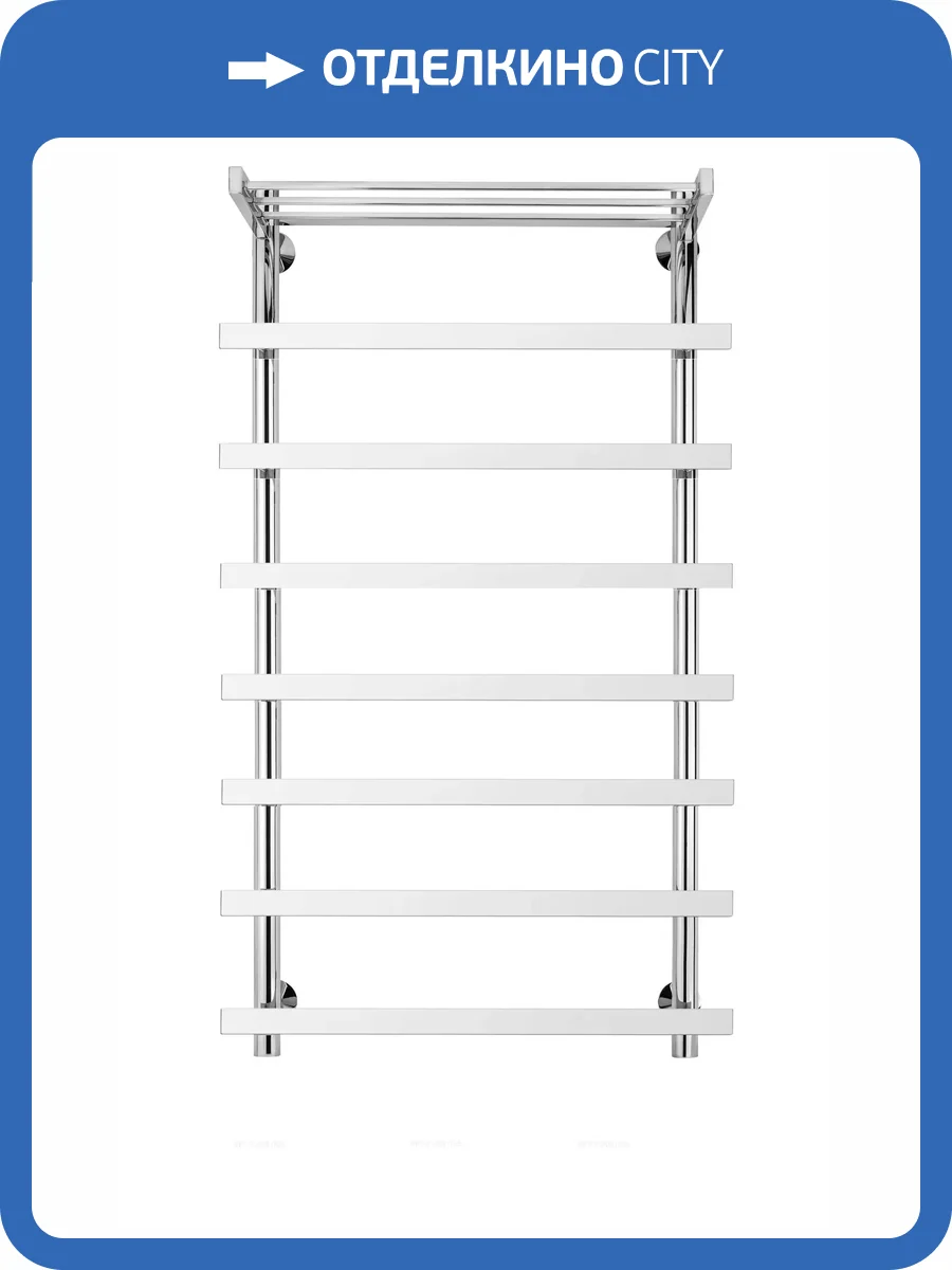 Полотенцесушитель водяной Secado Понтида 4603759403427 1 СП 100x50x60, хром, с комплектом подключения фото 3