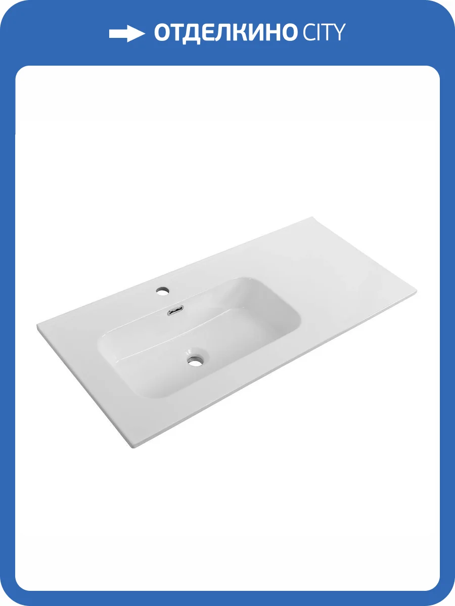 Раковина Cezares Duet CZR-8095-100-L 100 см, белая глянцевая фото 5