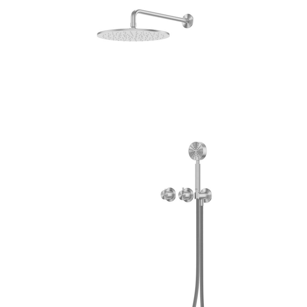 Душевая система Abber Wasser Kreis 316 AF8151BST с термостатом, брашированная сталь