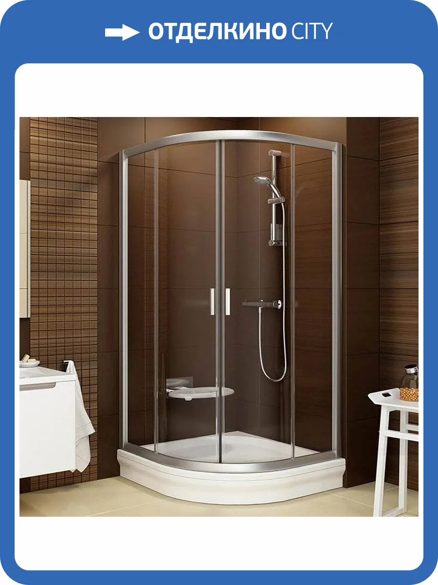 Душевой уголок Ravak BLCP4-90 Transparent, профиль сатин фото 7