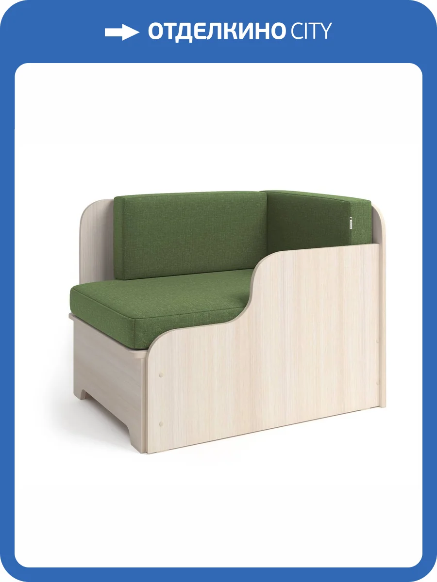 Кушетка Шарм-Дизайн Мелодия 104210718 детская, правый зеленый фото 5