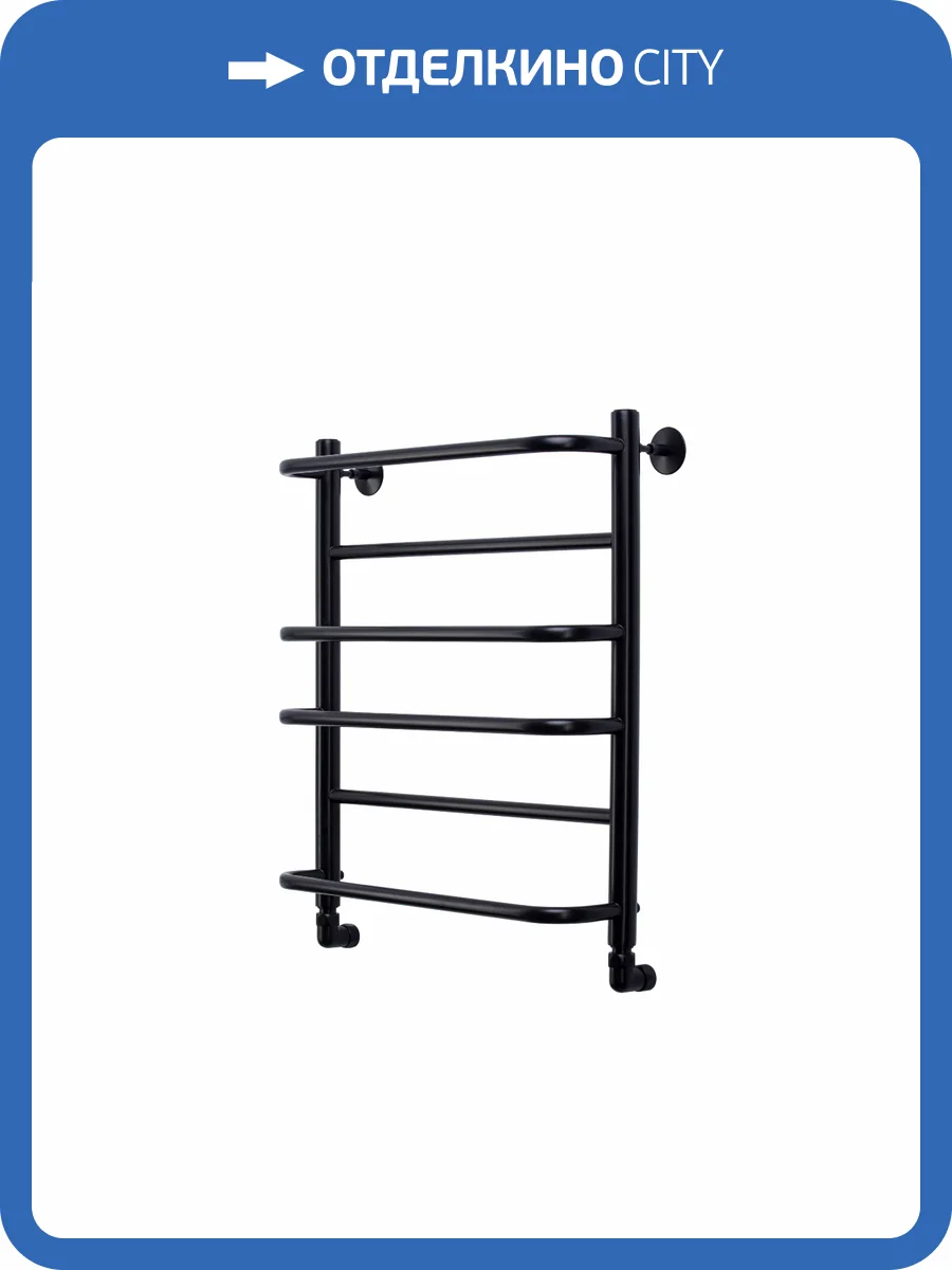 Полотенцесушитель водяной Comfysan Puro 012908 W-6 60/50 черный матовый фото 4