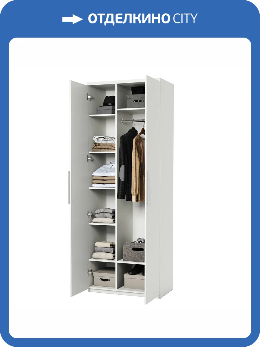 Шкаф комбинированный Шарм-Дизайн Мелодия МК-22 1901022610, белый фото 5