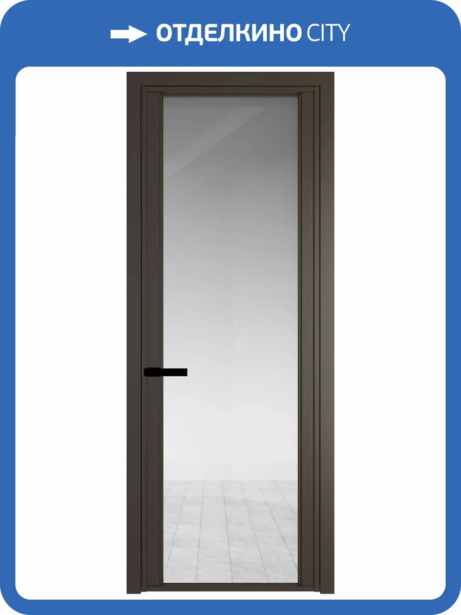 Межкомнатная дверь Profil Doors 2 AGP цвет профиля Деорэ, стекло безопасное 6 мм прозрачное 600x2000 фото 2