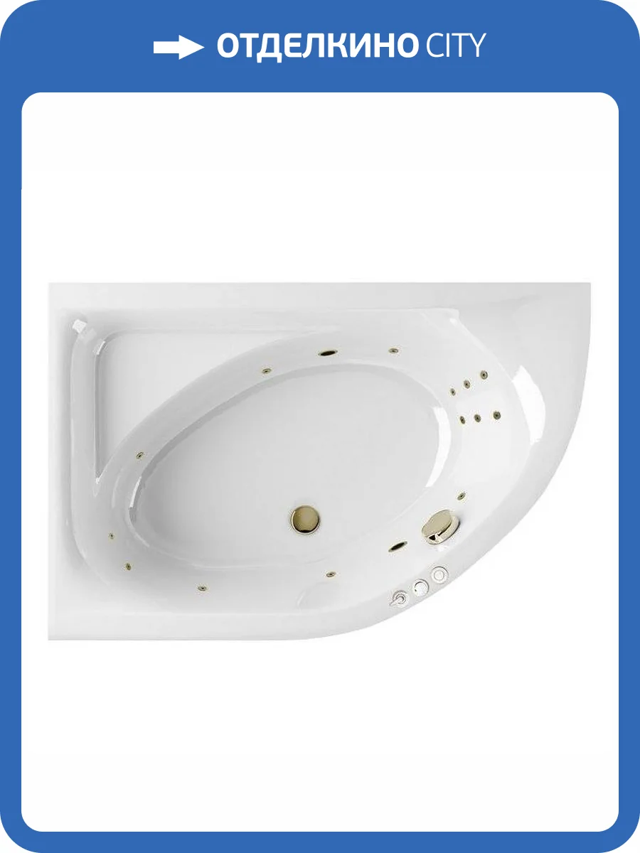 Акриловая ванна Excellent Aquarella SMART WAEX.ARL15.SMART.BR 150x100 левая, бронза фото 4