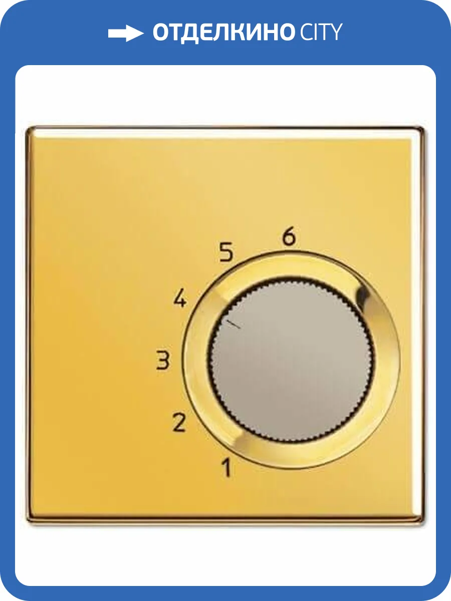 Накладка термостата комнатного Jung LS 990 блеск золота GOTR236PL фото 2