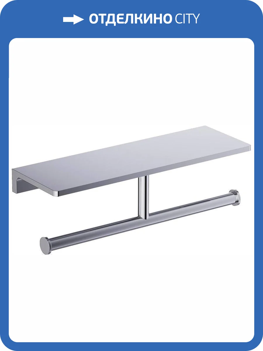 Держатель туалетной бумаги Timo Selene 10045/00 двойной, с полкой для телефона фото 3