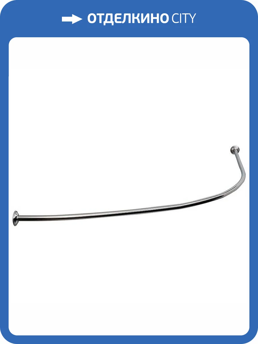 Карниз для ванны Aquatek Дива KARN-0000004 170x90, дуга, хром фото 2