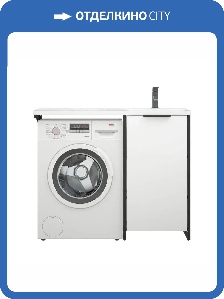 Тумба под раковину Corozo Гера 110 D SD-00001908 напольная, белый фото 3