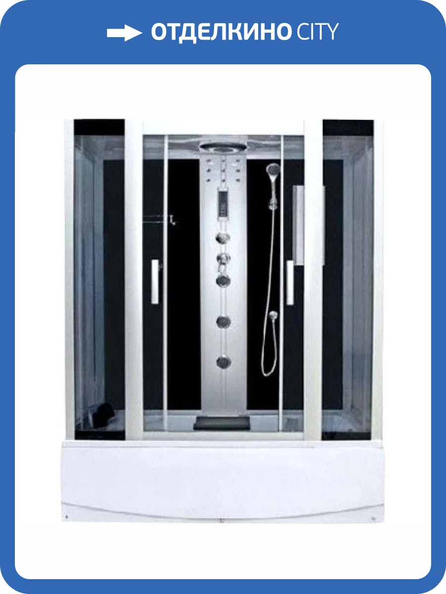Душевой бокс Erlit ER4517TP-C4-RUS профиль сатин, стекло тонированное, 168x80x215 фото 5