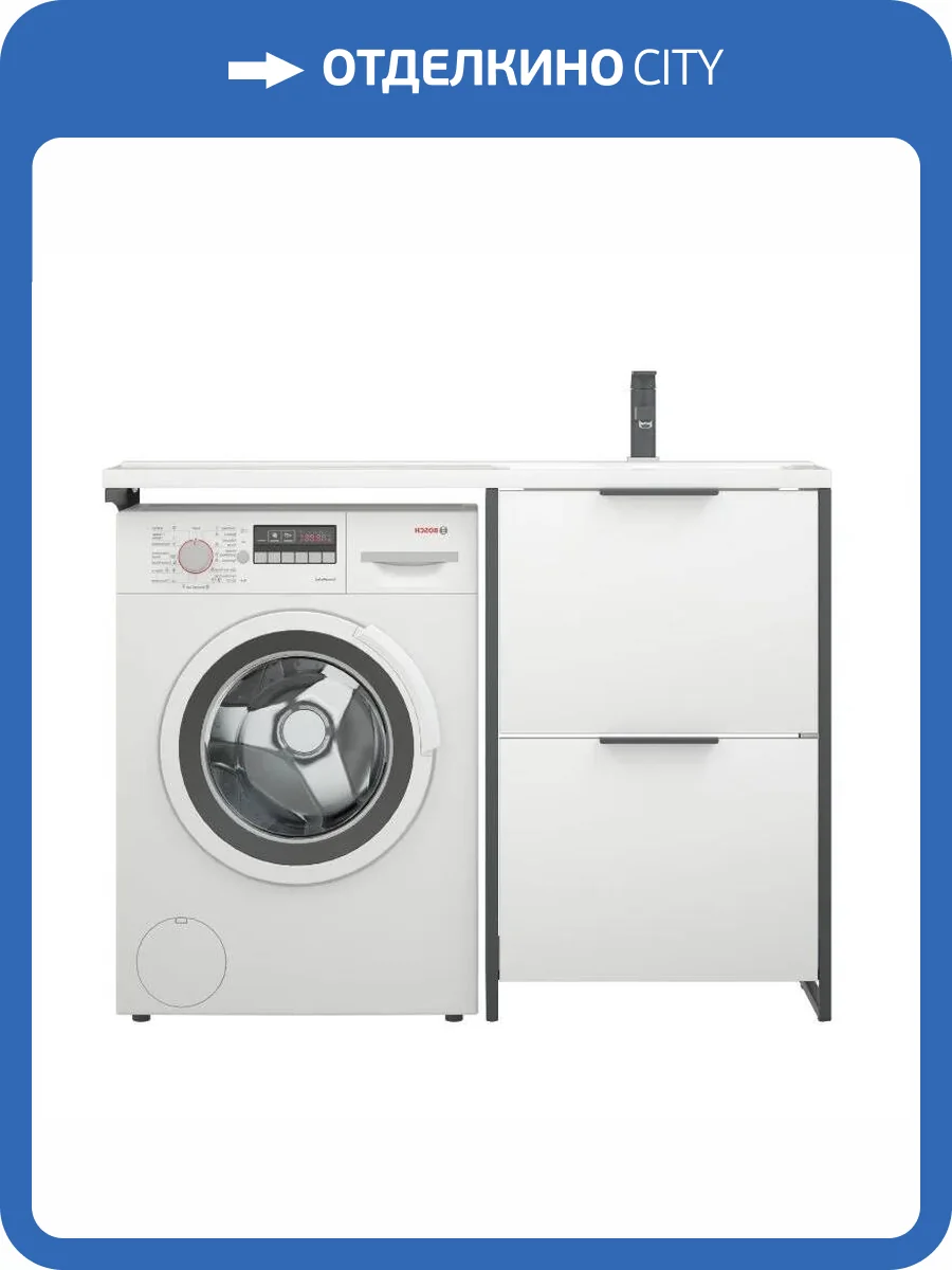 Тумба под раковину Corozo Гера 120 Z SD-00001911 напольная, белый фото 6