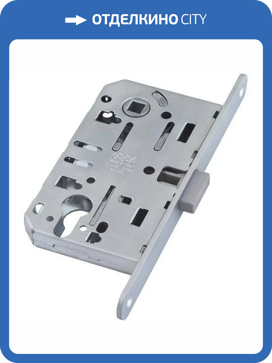 Замок AGB MEDIANA POLARIS магнитный под цилиндр с ответной планкой, матовый хром фото 2