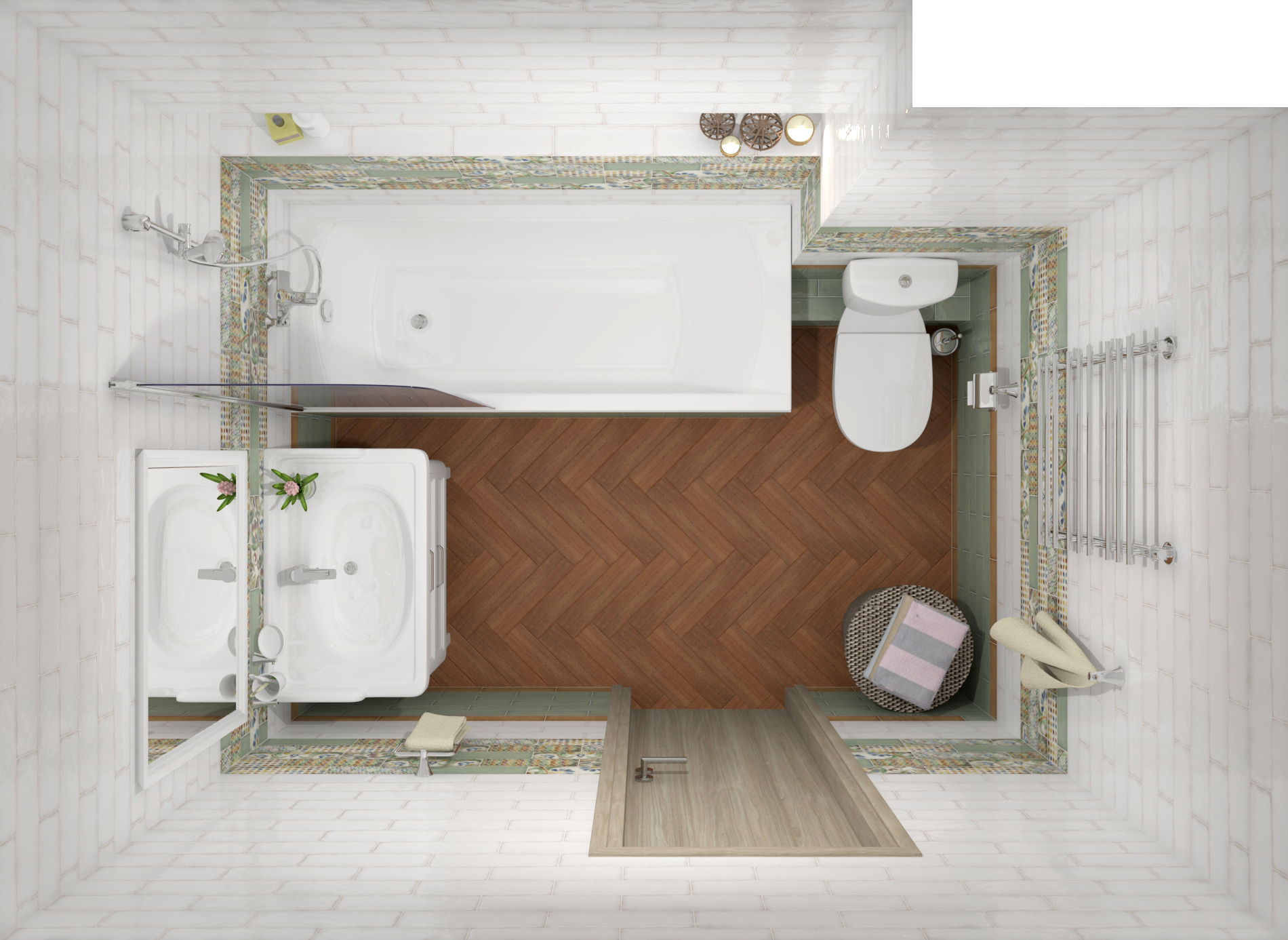 Kerama Marazzi Монпарнас зеленый;беж фото 5