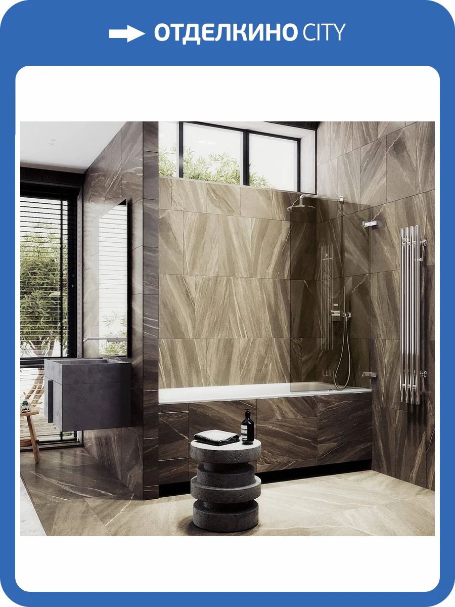 Шторка на ванну MaybahGlass MGV-651-4 70.5x140, поворотная, стекло бронза 6 мм, профиль хром глянцевый фото 7