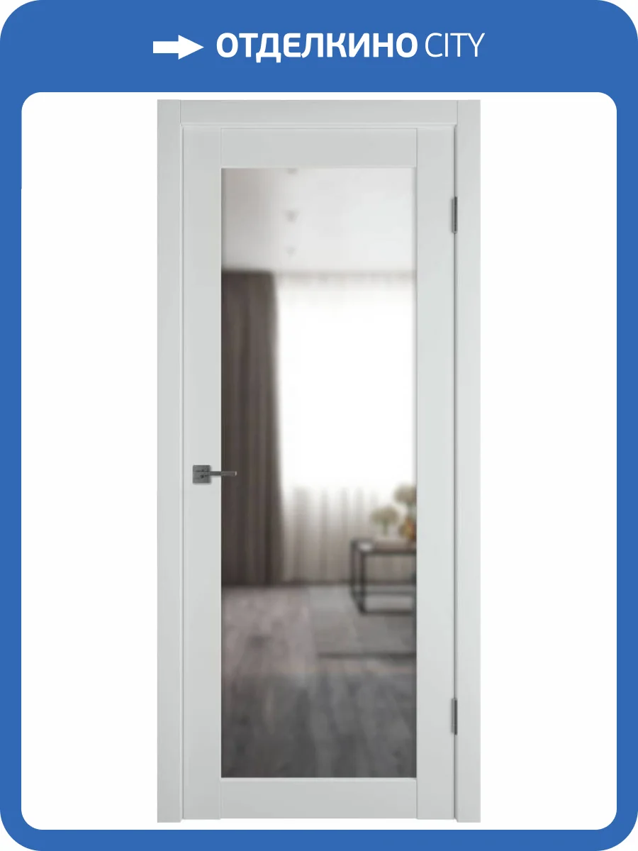 Межкомнатная дверь Владимирская Фабрика Дверей Emalex 32 Emalex Steel стекло Reflex 700x2000 фото 2