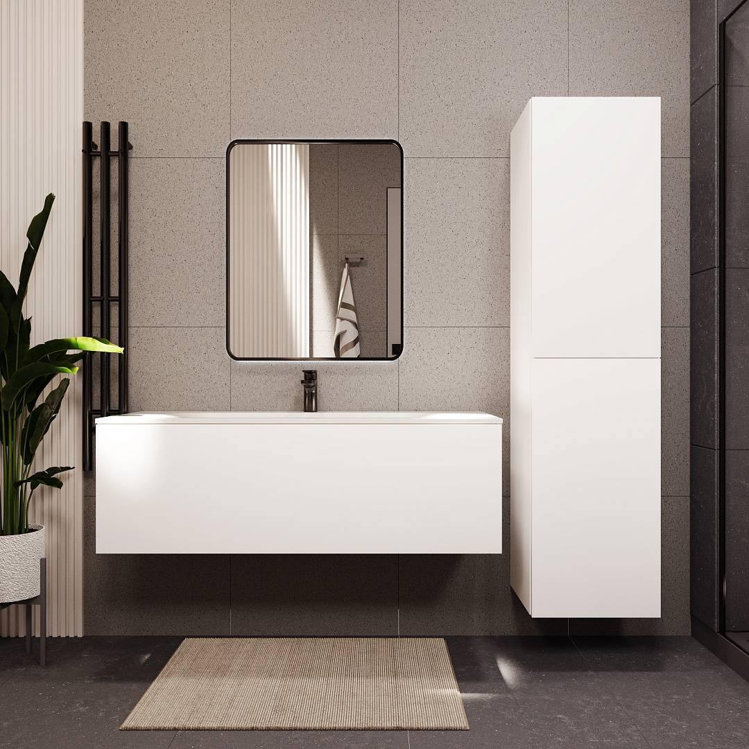 Тумба с раковиной Terminus Aurora AUR101201900301O белый, 120x38 фото 2