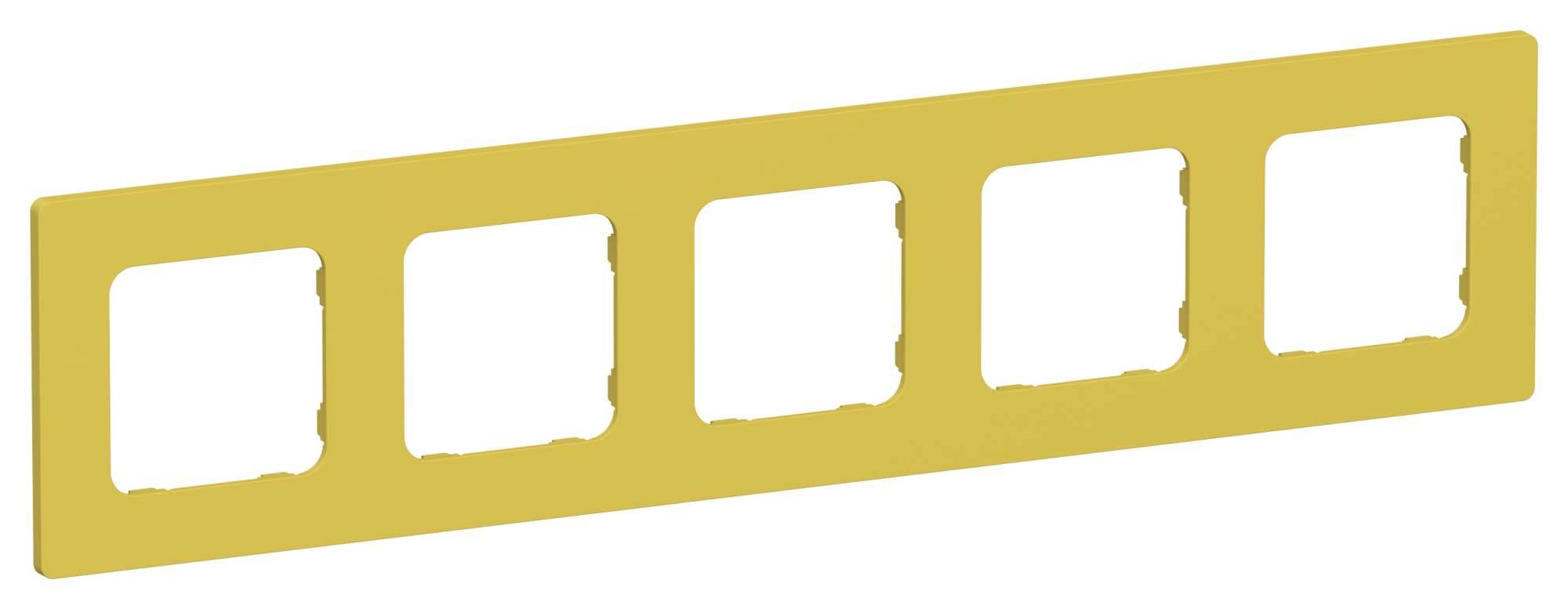 Рамка 5-постовая IEK Flite FI-M52-32-20-K44 желтый карри