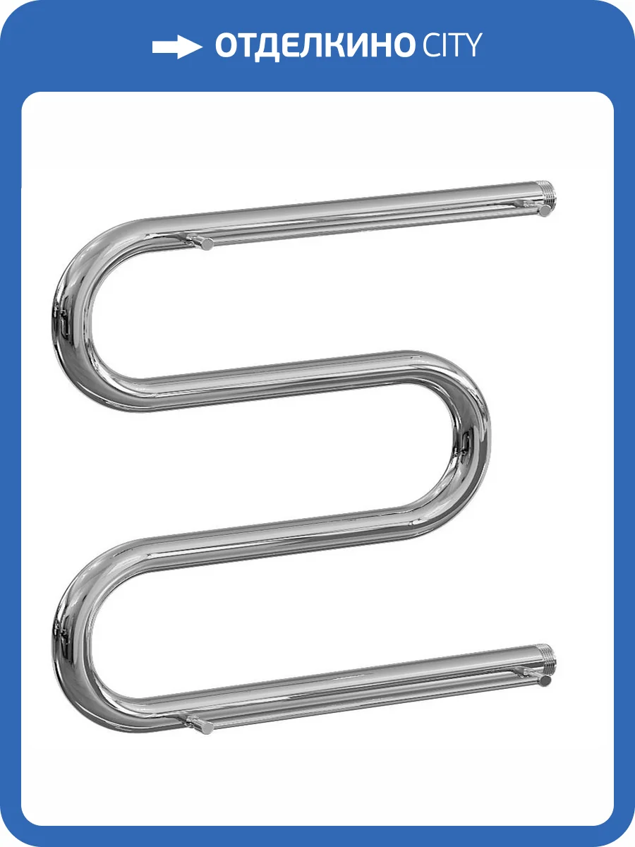 Полотенцесушитель водяной Ника Simple М-обр. 50/60 с полкой, хром фото 3