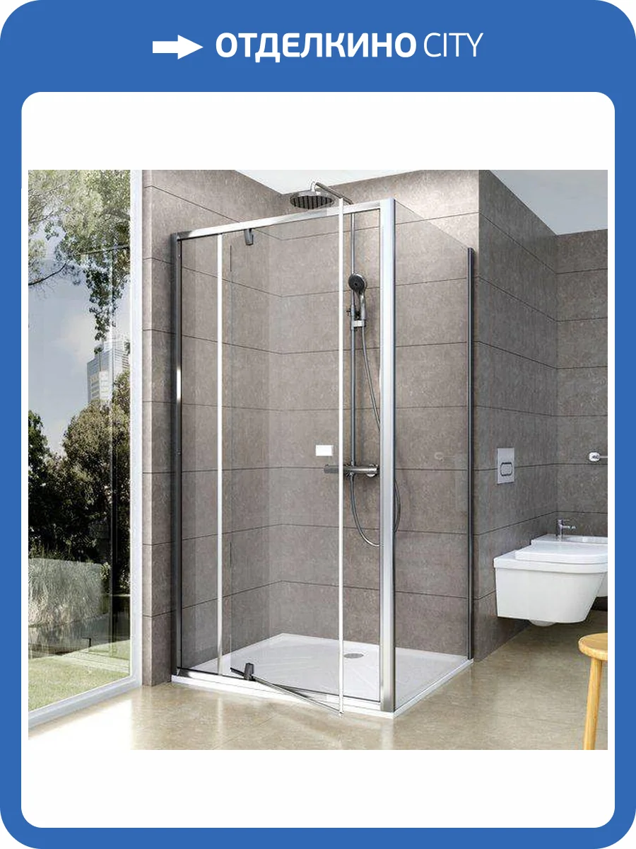 Боковая стенка Ravak PPS-90 Transparent, профиль хром фото 4