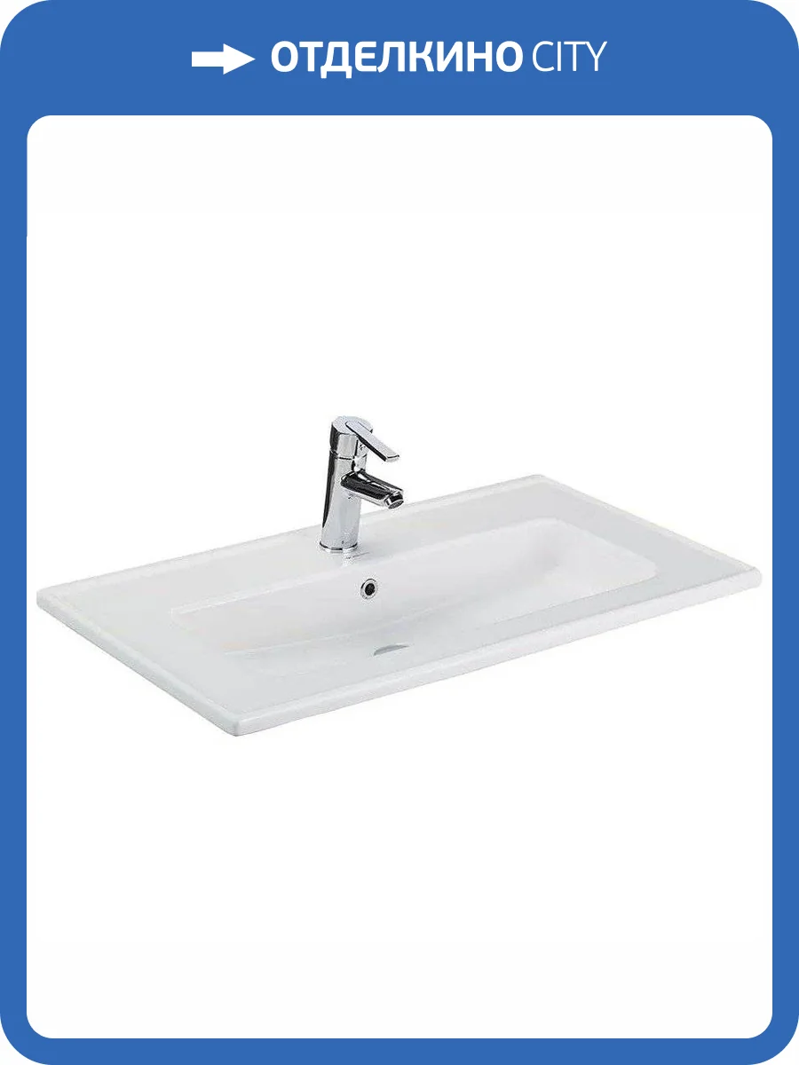 Раковина beWash Ontario 35831101 80 см, белая глянцевая фото 3