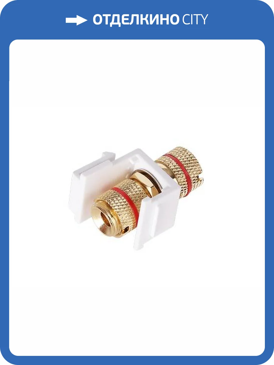 Вставка Keystone с аудиоразъемом Banana Rikett 147404/1 WT красная маркировка белый фото 2