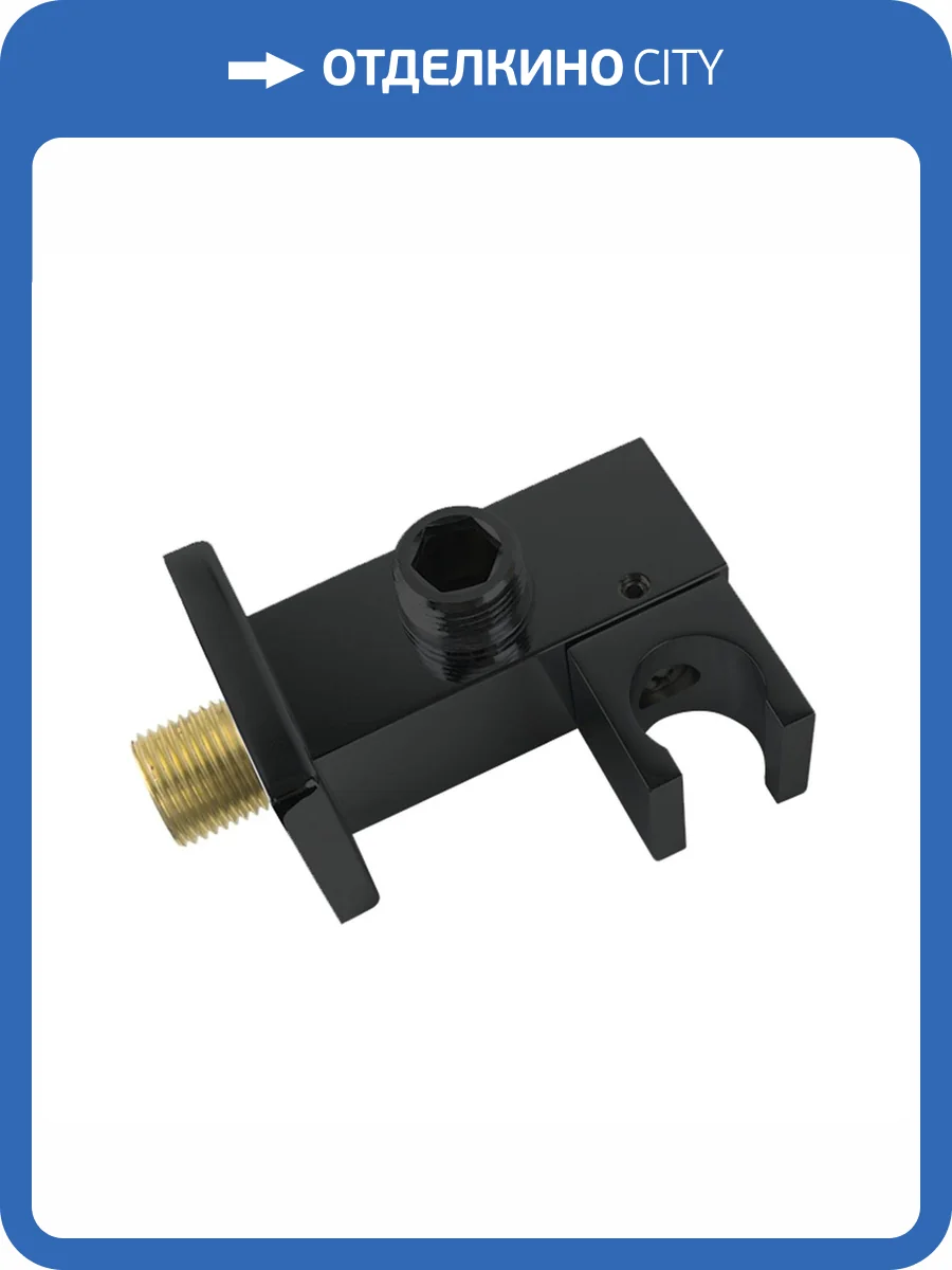 Держатель для душа Vincea VSC-41MB с подводом воды, черный фото 3