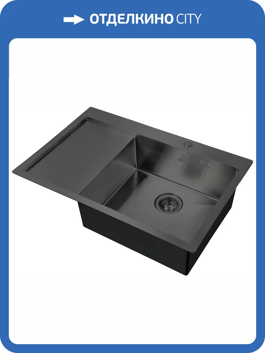 Мойка кухонная ZorG Steel Hammer SH 7851-R GRAFIT графит фото 3